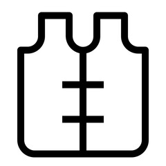 Icon Life Vest With Style Outline