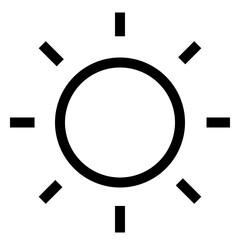 Icon Sun With Style Outline