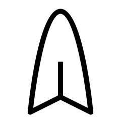 Icon Surfboard With Style Outline