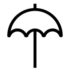 Icon Umbrella With Style Outline