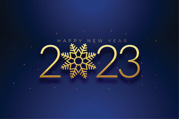 Obraz na płótnie Canvas happy new year 2023 winter season banner with snowflake
