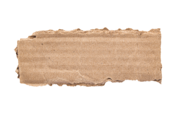 brown cardboard with crumpled and torn pattern isolated on transparent background.png