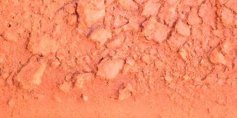 Full frame image of textured stucco in bright terracotta color. High resolution texture of plaster for 3d models, background, pattern, poster, collage, gift wrap, wallpaper etc