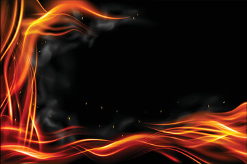 Realistic fire flame background
