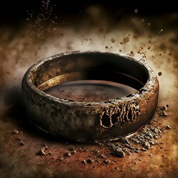 Dirty Rusty Disgusting Grimy Ring | Created Using Midjourney and Photoshop