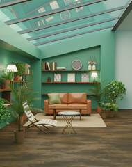 ボタニカルな部屋 3d render