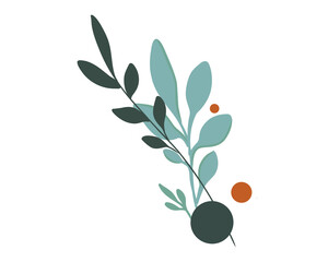 Abstract leaves. PNG.