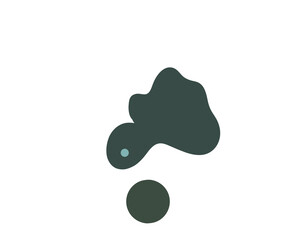 Fototapeta premium Abstract blots or stains. PNG.