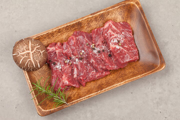 raw meat, beef, fresh, indoor, cooking, meat, food, ingredients, skirt meat, Korea,생고기,소고기,신선,실내,요리,육류,음식,음식,재료,치마살,한국,