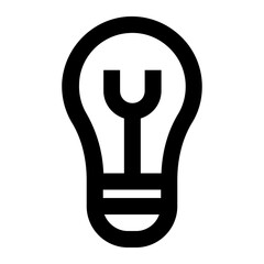 Icon Bulb With Style Outline