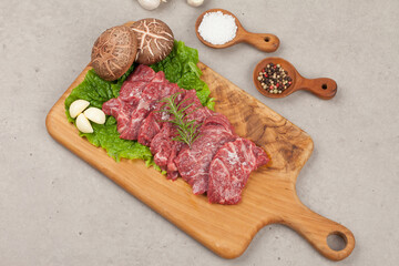 raw meat, beef, fresh, indoor, cooking, meat, food, ingredients, skirt meat, Korea,생고기,소고기,신선,실내,요리,육류,음식,음식,재료,치마살,한국,