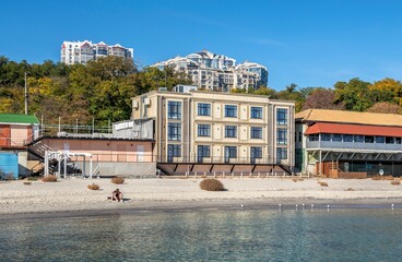 Hotel Dacha Lanzheron on Lanzheron beach in Odessa, Ukraine