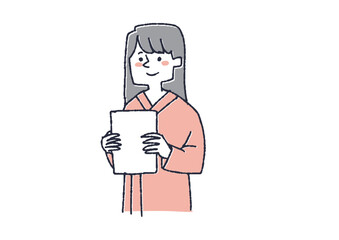 体の検査を受ける女性