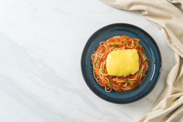 Spaghetti Tomato Sauce with Hamburg and Cheese