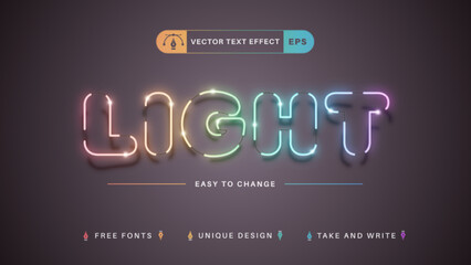 Unicorn Light - Editable Text Effect, Font Style © rwgusev