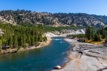 River at  Yellowstone netional park. USA.