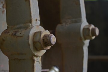 close up of an bolt in machine