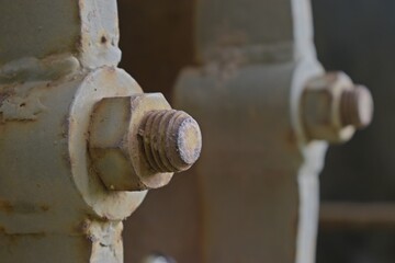 close up of an bolt in machine