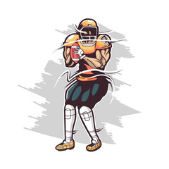 american football athllete vector illustration design