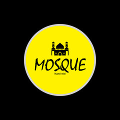 silhouette mosque vector inspiration for design