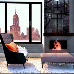 Habitación en invierno