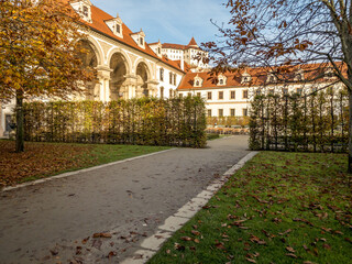 Valdstejnska Garden and Prague Castle in Prague, Czech Republic