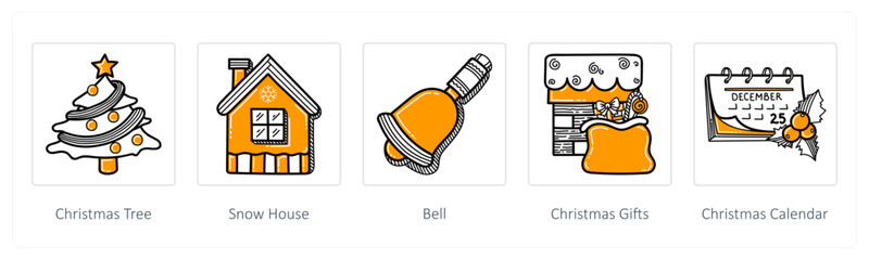 christmas tree, snow house