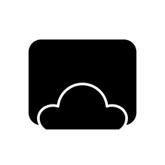 cloud data glyph icon