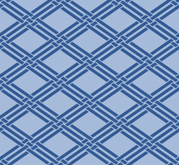 Japanese Diamond Weave Vector Seamless Pattern