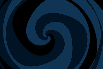 渦巻き模様　ダークカラー　イラスト
