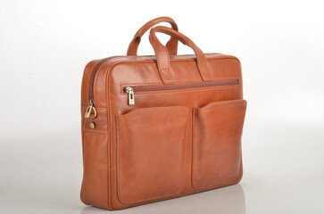 old brown briefcase