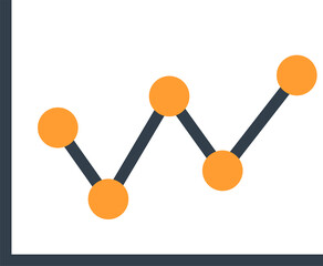 Graph chart icon, Business element graphic design.