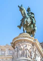 Fototapeta na wymiar Architectural fragment in Piazza Venezia in Rome