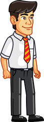 Junior Office Marketing Staff Worker Cartoon Mascot