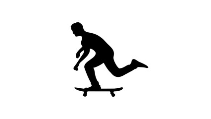 Fototapeta na wymiar skateboarder silhouette
