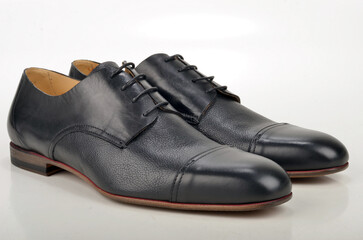 black leather shoes