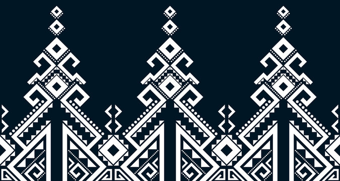 abstract ethnic pattern seamless design line white Aztec geometric background EP.83