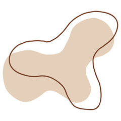 Organic Blob shape hand drawn element