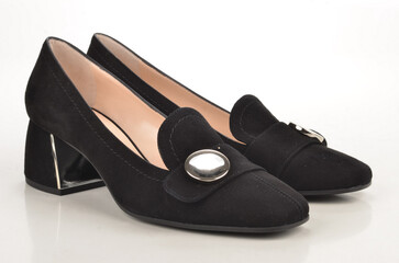 black female shoes isolated