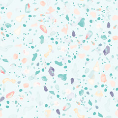 Terrazzo Texture Vector. Flooring Seamless Pattern