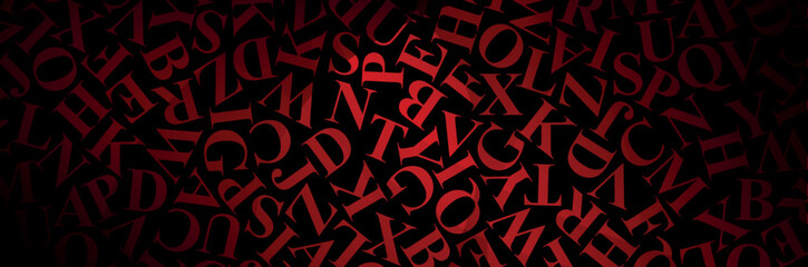Creative and modern background with letters.	