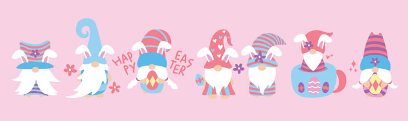 Gnome Easter Eggs Character Cartoon Illustration
