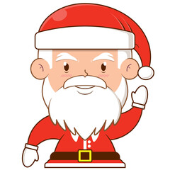 santa claus happy face cartoon cute