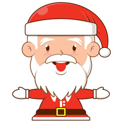 santa claus happy face cartoon cute
