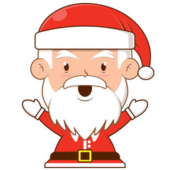 santa claus happy face cartoon cute