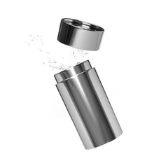 Stainless mug ice splash object transparent