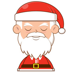 santa claus happy face cartoon cute