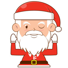 santa claus happy face cartoon cute