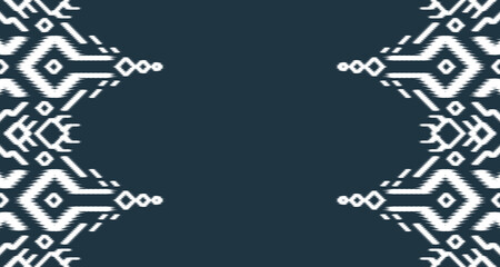 Ikat Seamless Pattern Design Art ornament. Ethnic abstract geometric pattern in tribalt vertical. Vector illustration EP.3