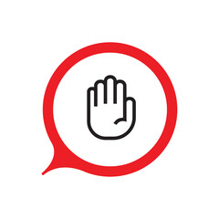 Obraz premium stop hand icon